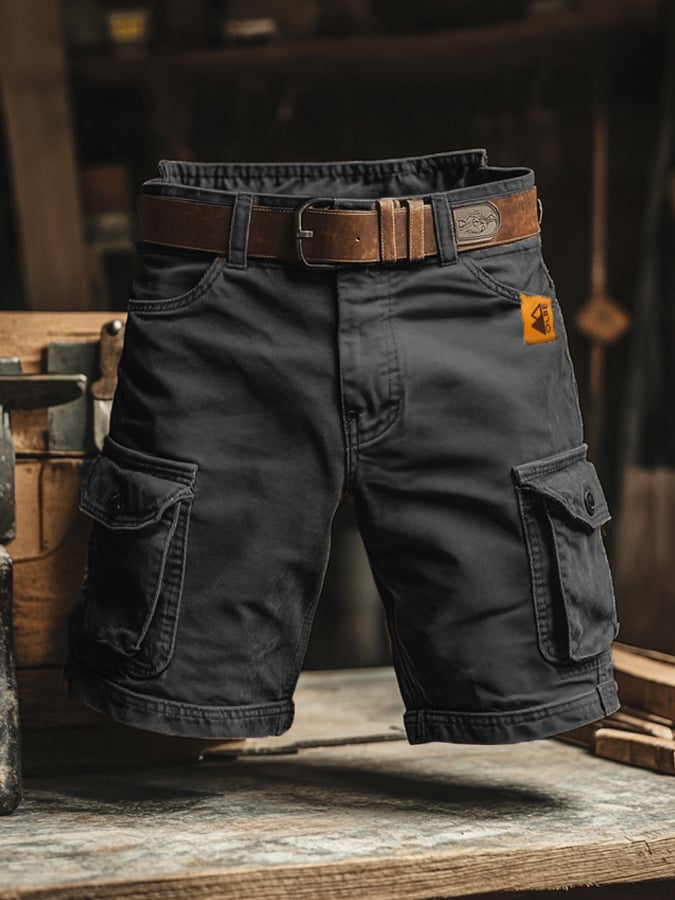 Aaron | Cargoshorts herr - Svart