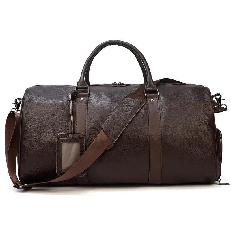 Alexander | Weekendbag herr i lÀder - Brun