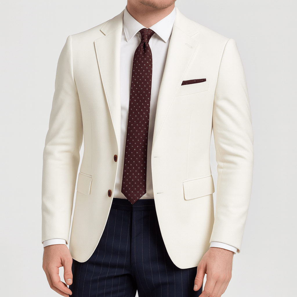 Alfie | Kavaj herr i slim fit - Vit