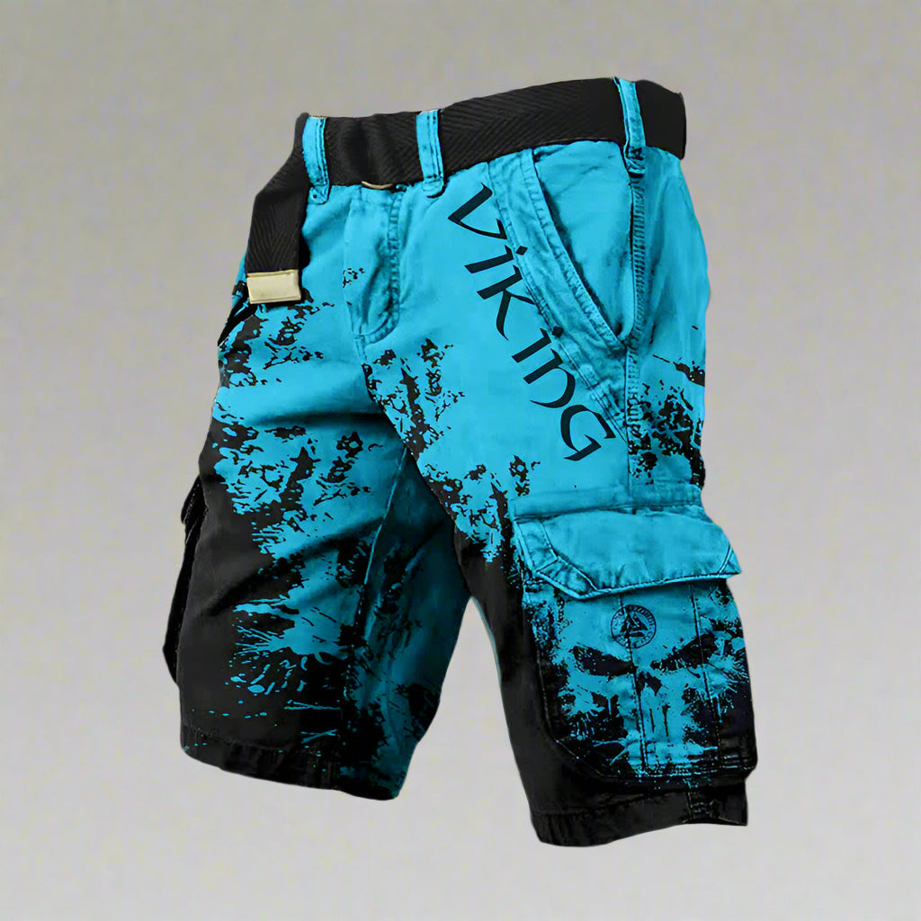 Alfie | Cargoshorts herr med vikingatryck