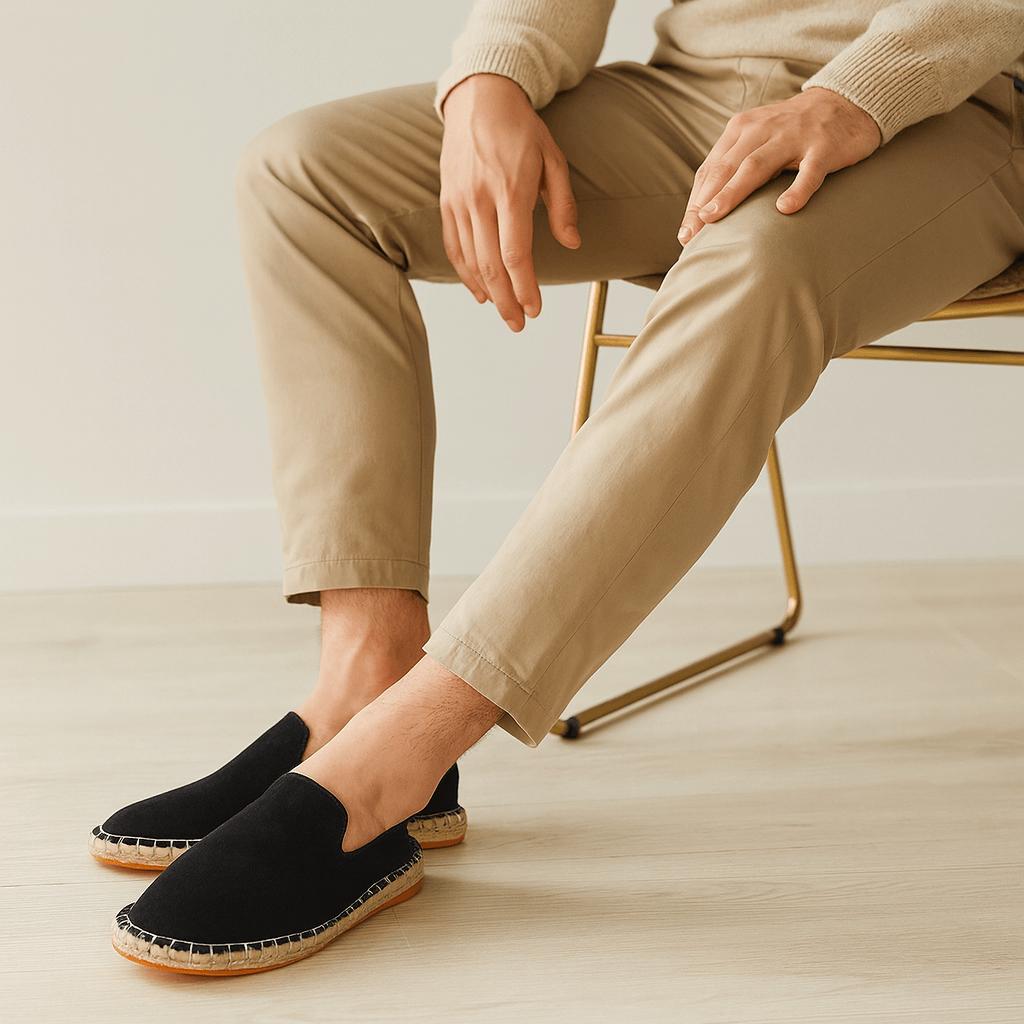 Dylan | Espadrillos herr i canvas - Svart