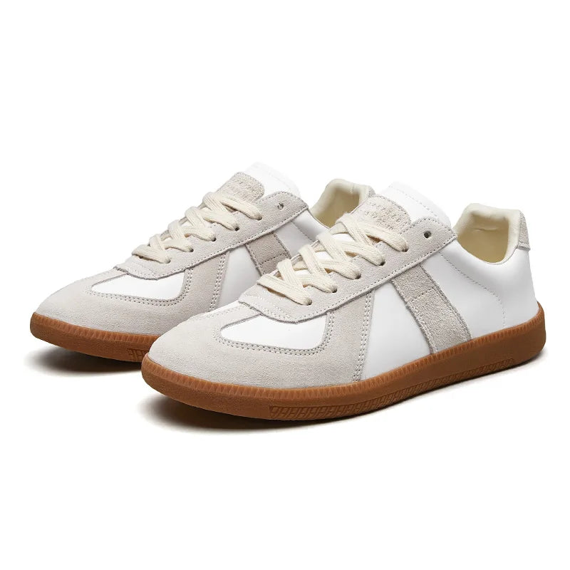 Erik | Sneakers för herr i mocka och läder - Vit