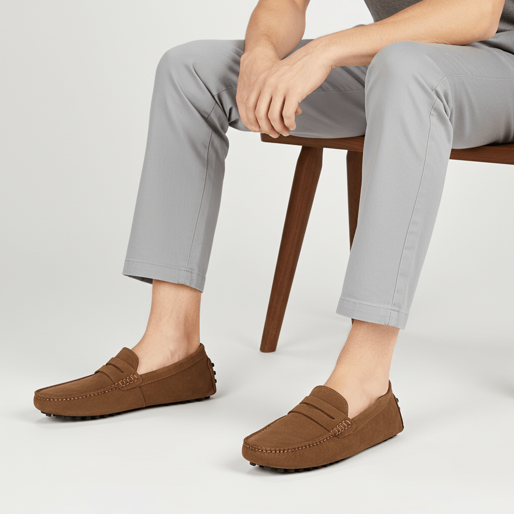 Gabriel | Penny loafers herr i mocka - bild 9