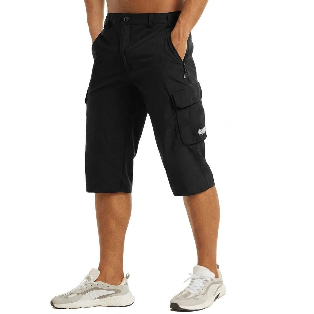 Jacob | Cargoshorts herr med knälängd - Svart