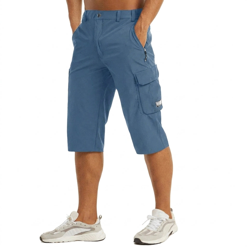 Jacob | Cargoshorts herr med knälängd - Blå