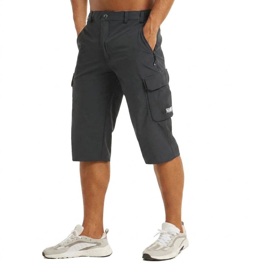 Jacob | Cargoshorts herr med knälängd - Mörkgrå