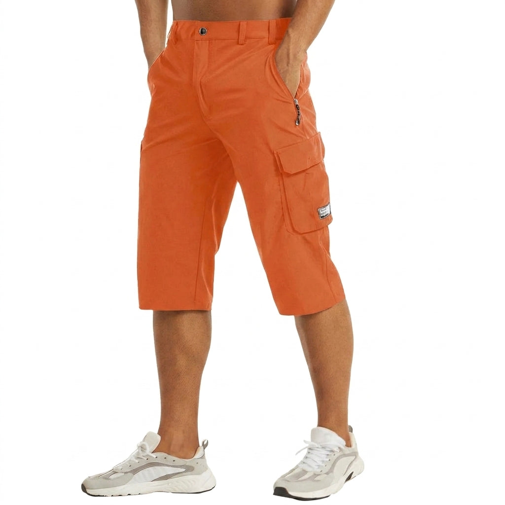 Jacob | Cargoshorts herr med knälängd - Orange