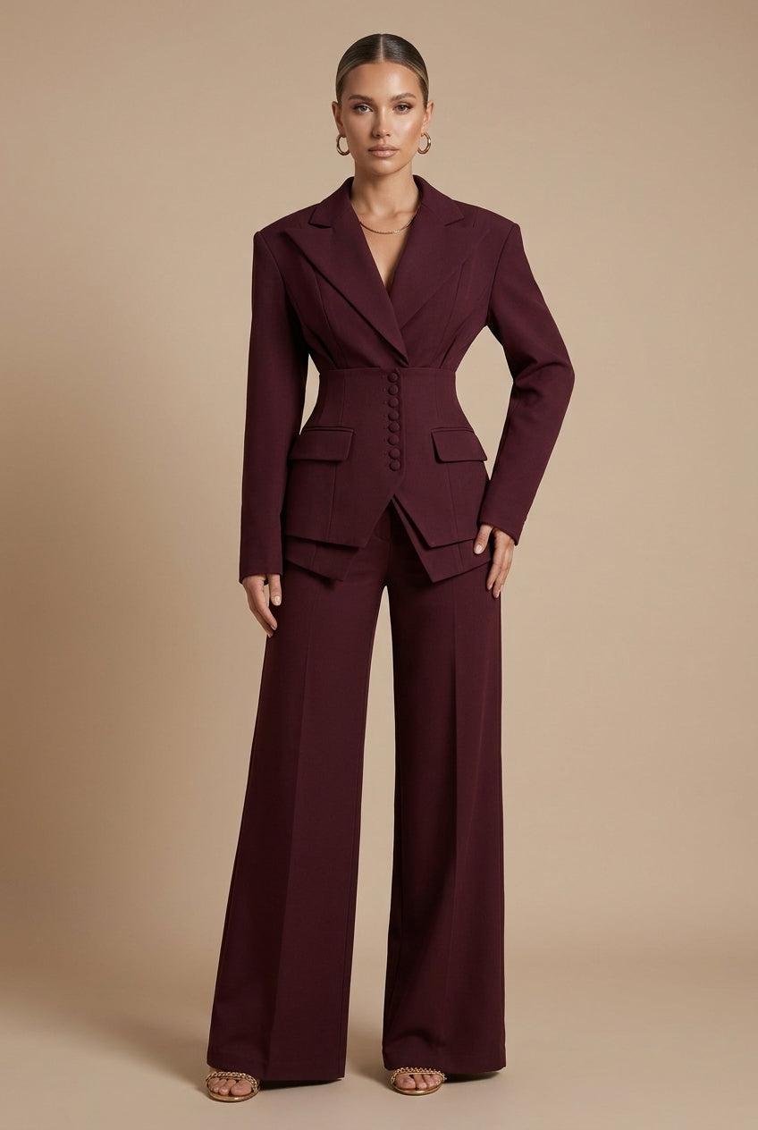 Molly | Byxdress dam med spetsslag och vida byxor - bild 8