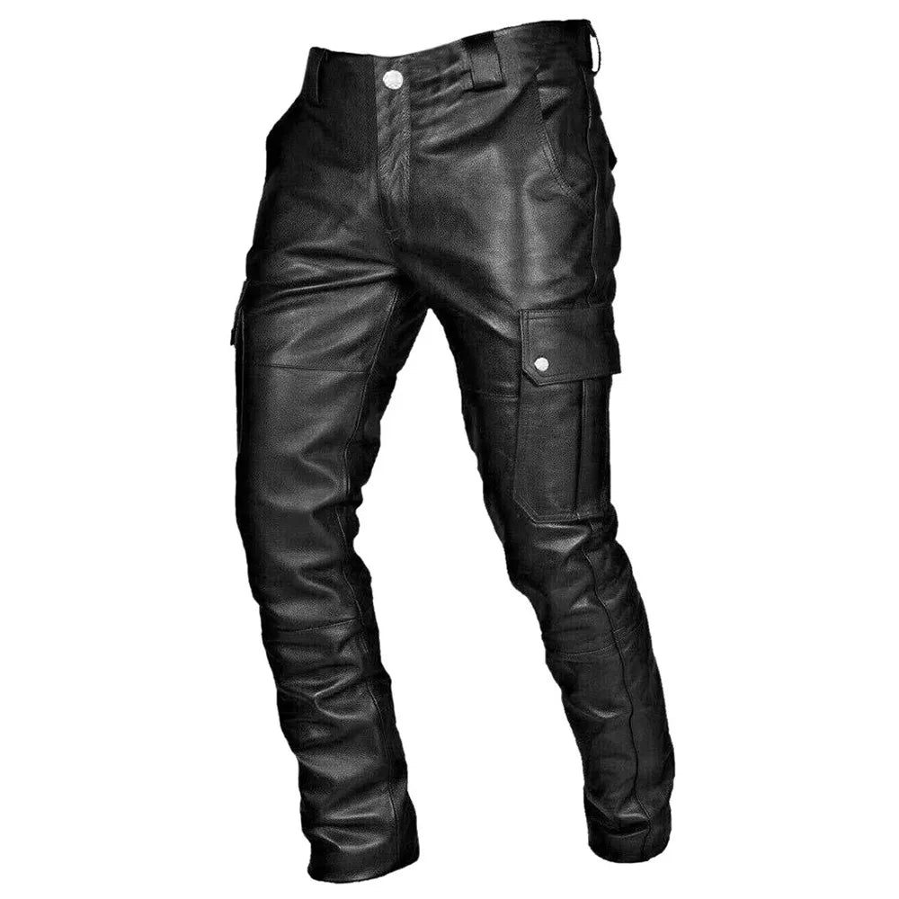 Theo | Skinnbyxor herr i bikerstil, svart - bild 2