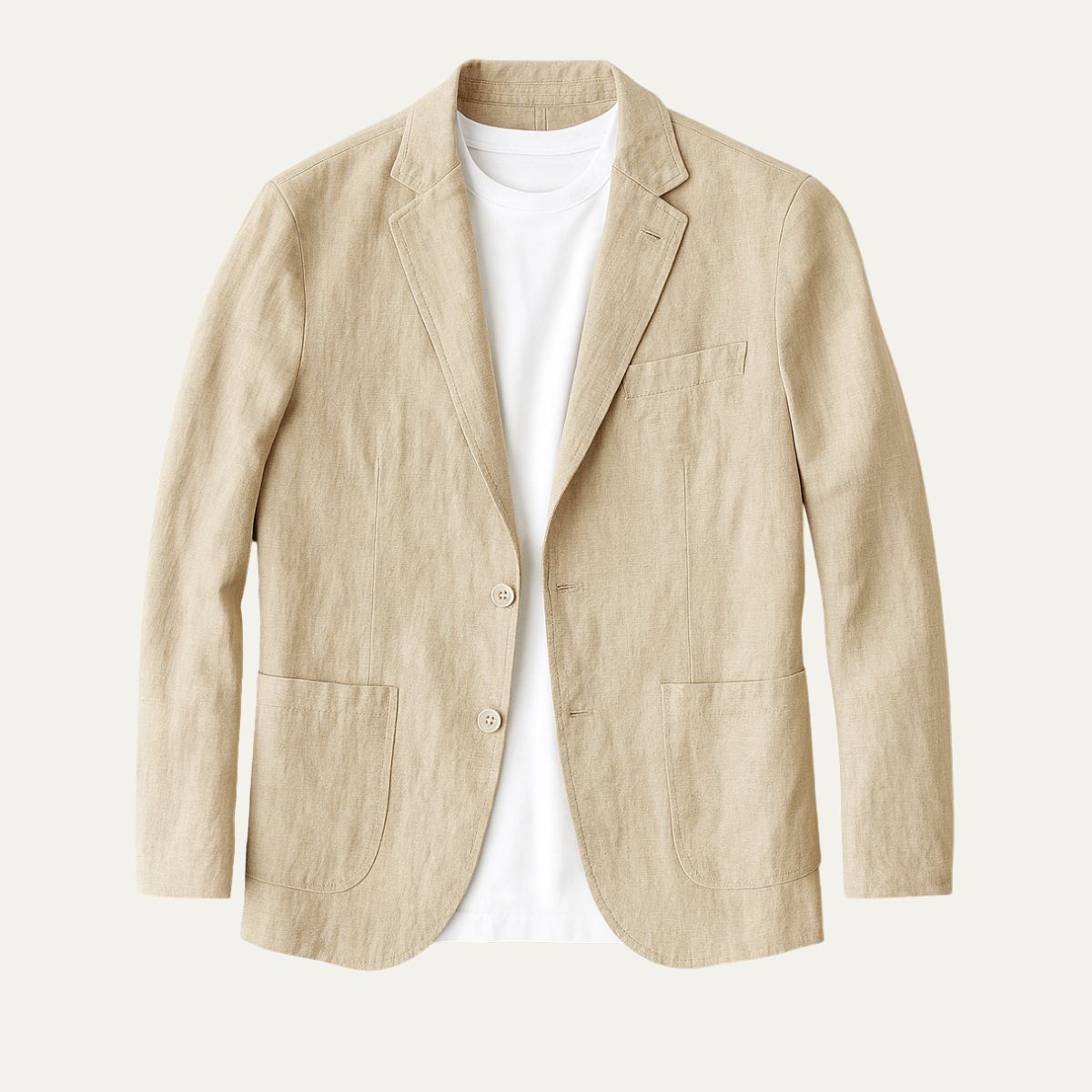 Theo | Sommarkavaj herr i linne - Beige