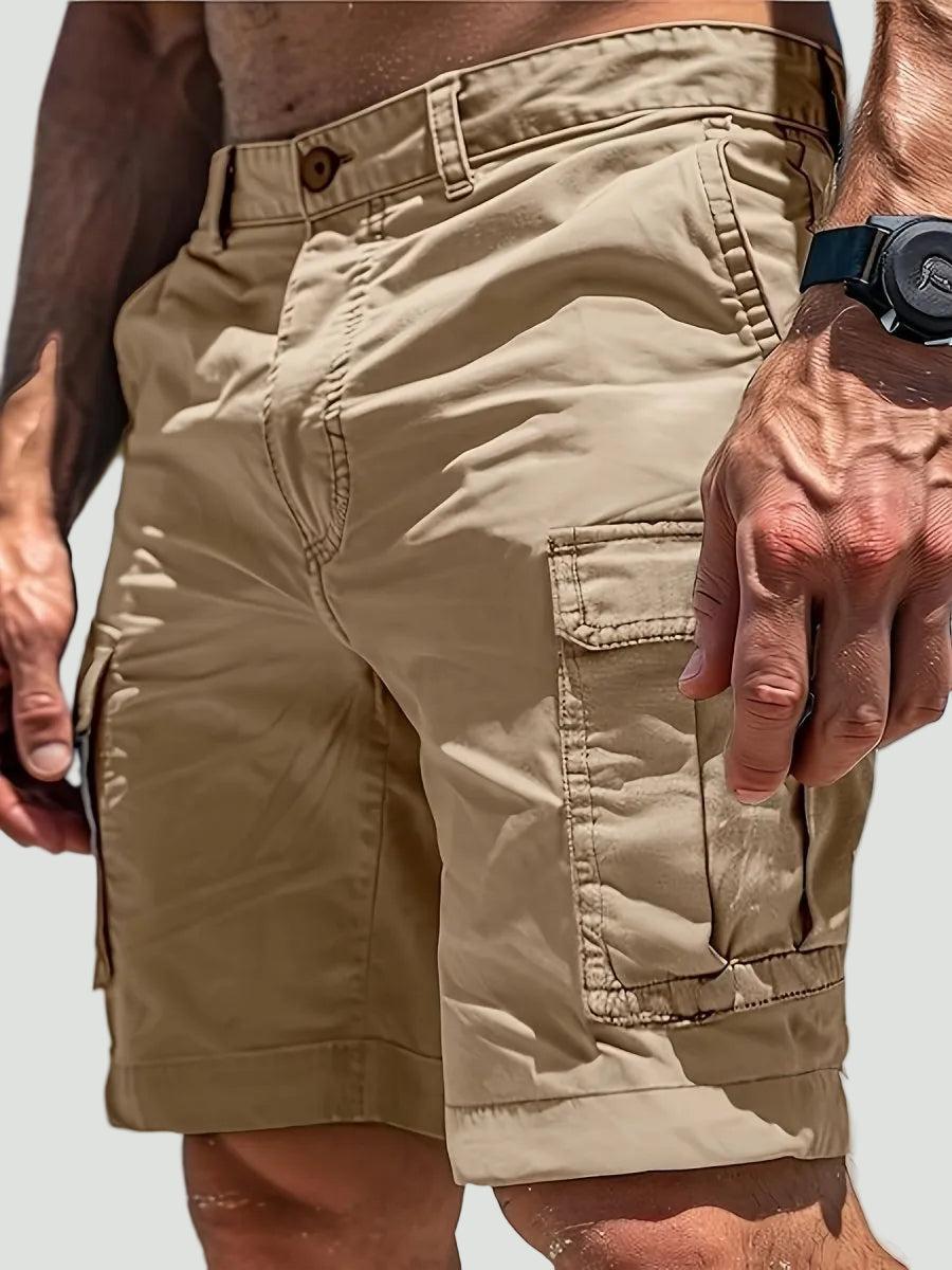 Tanzanix | Andningsbara cargoshorts med ledig passform och sex fickor