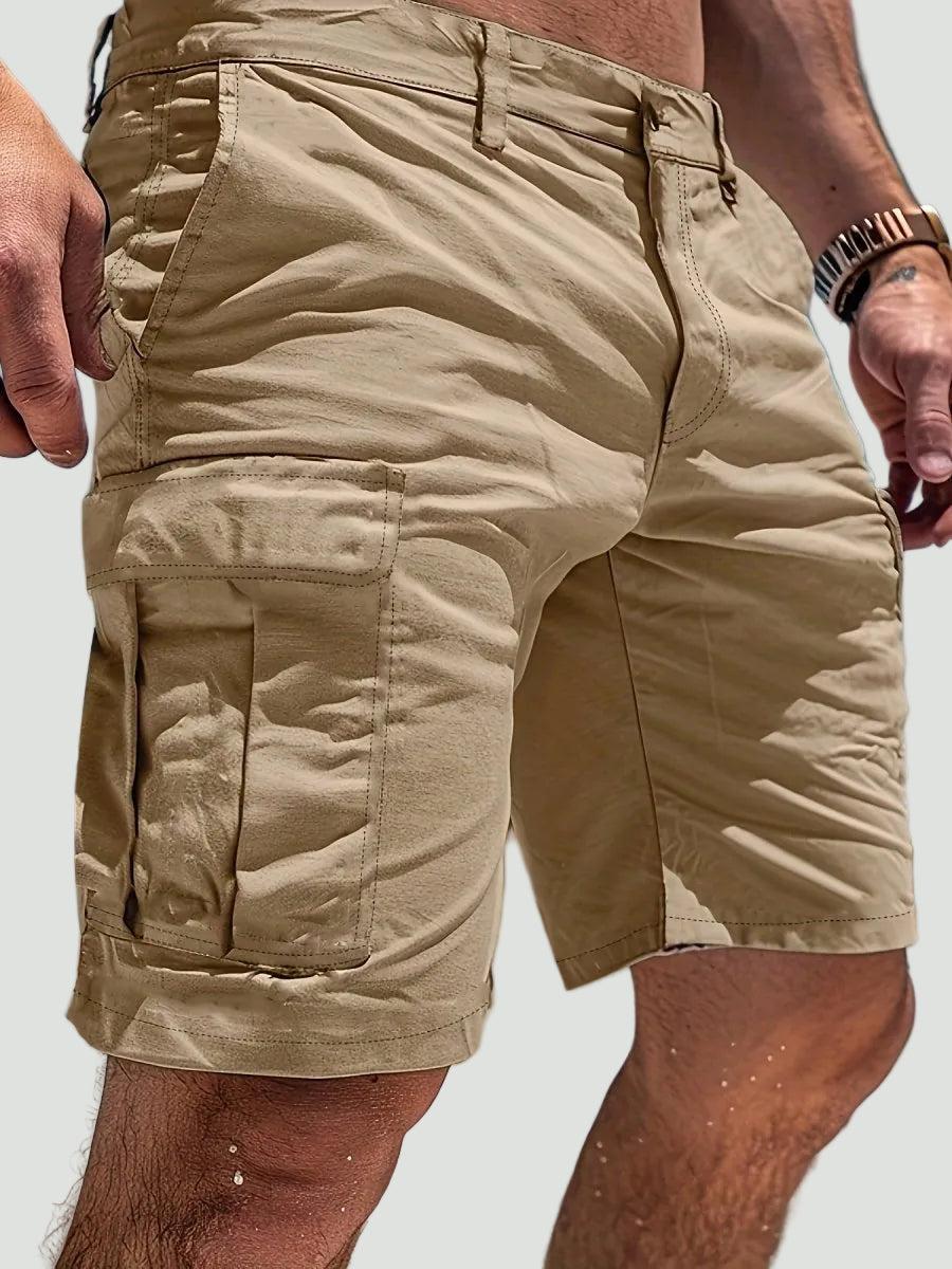 Tanzanix | Andningsbara cargoshorts med ledig passform och sex fickor