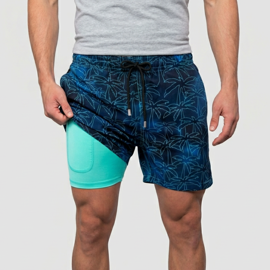 Tanzanix | Snabbtorkande badshorts med kompressionsinnerbyxa