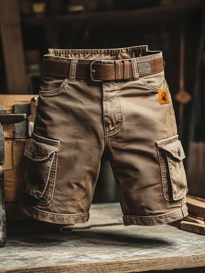 Aaron | Cargoshorts herr - Khaki