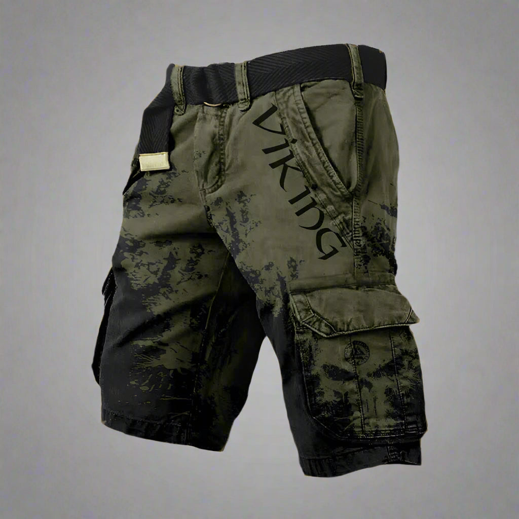 Alfie | Cargoshorts herr med vikingatryck