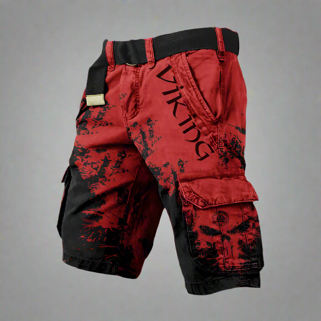 Alfie | Cargoshorts herr med vikingatryck