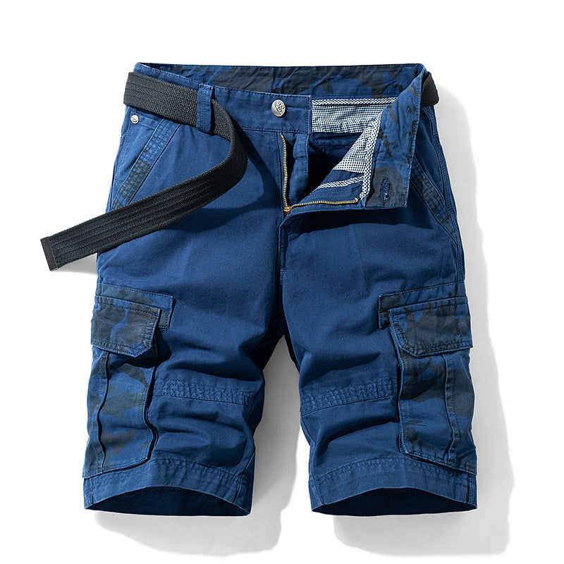 Archie | Cargoshorts herr i bomull med avslappnad passform - Blå