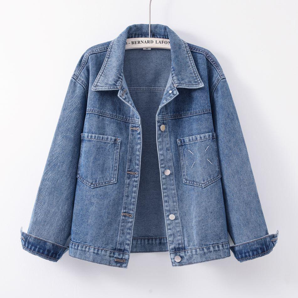 Ava | Jeansjacka dam i oversize-modell - Blå