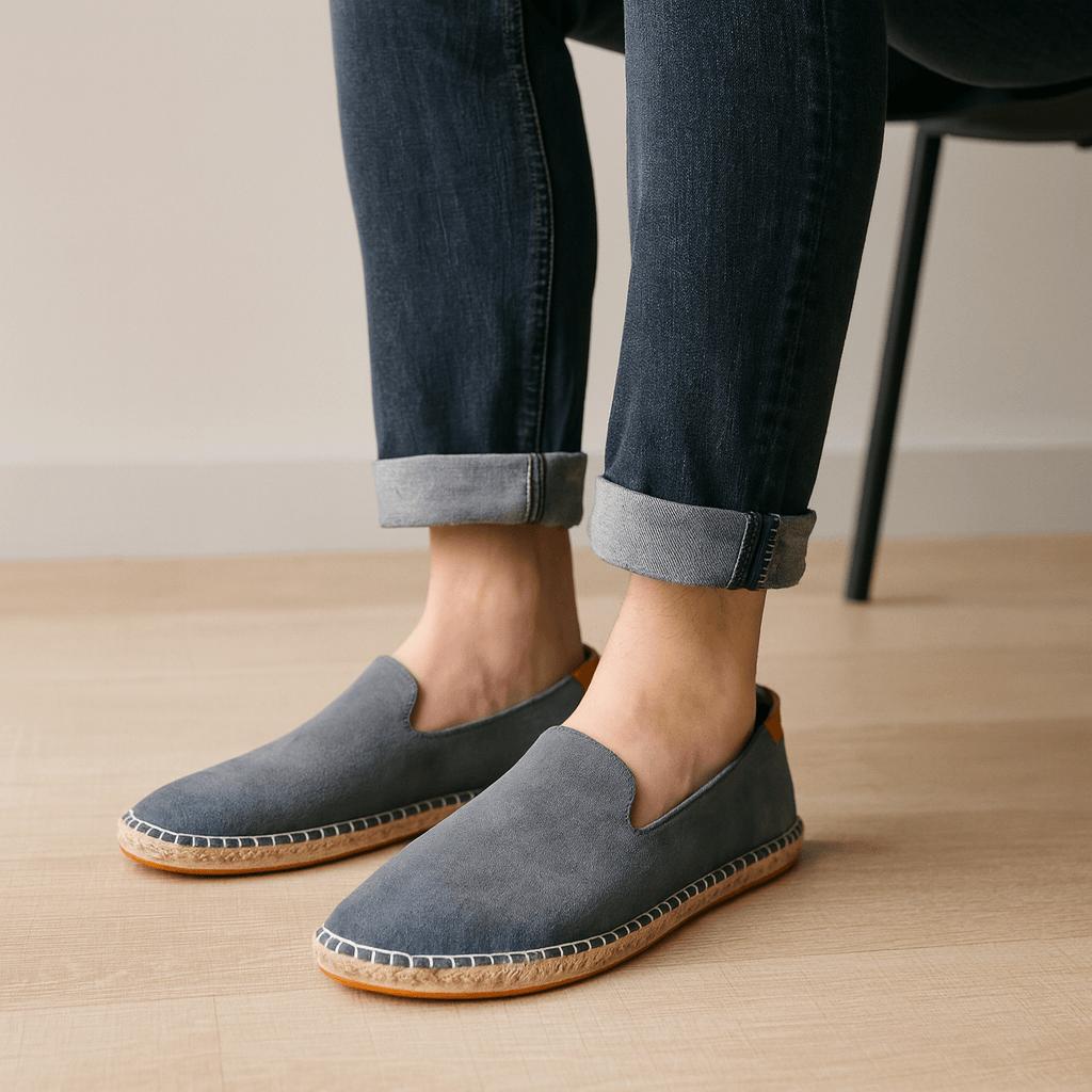 Dylan | Espadrillos herr i canvas - Grå