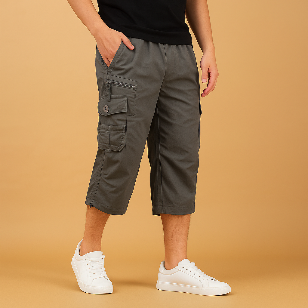 Edward | Cargoshorts herr i bomull, lång modell