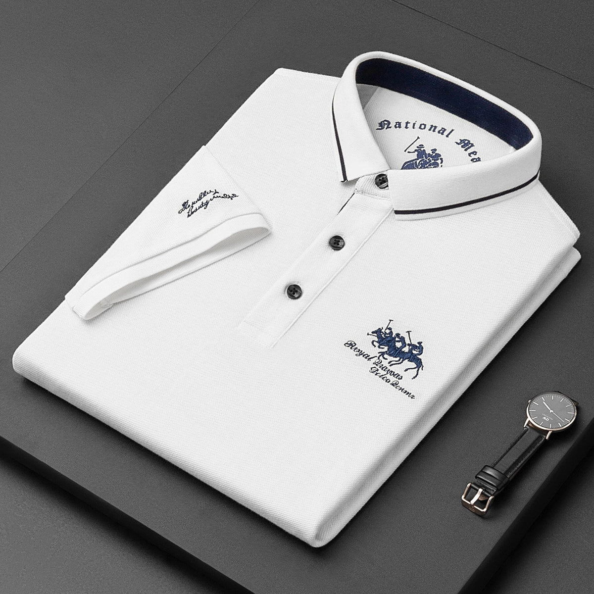 Finley | Pikétröja herr i bomull - Vit