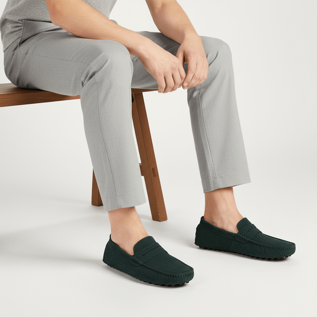 Gabriel | Penny loafers herr i mocka - bild 10