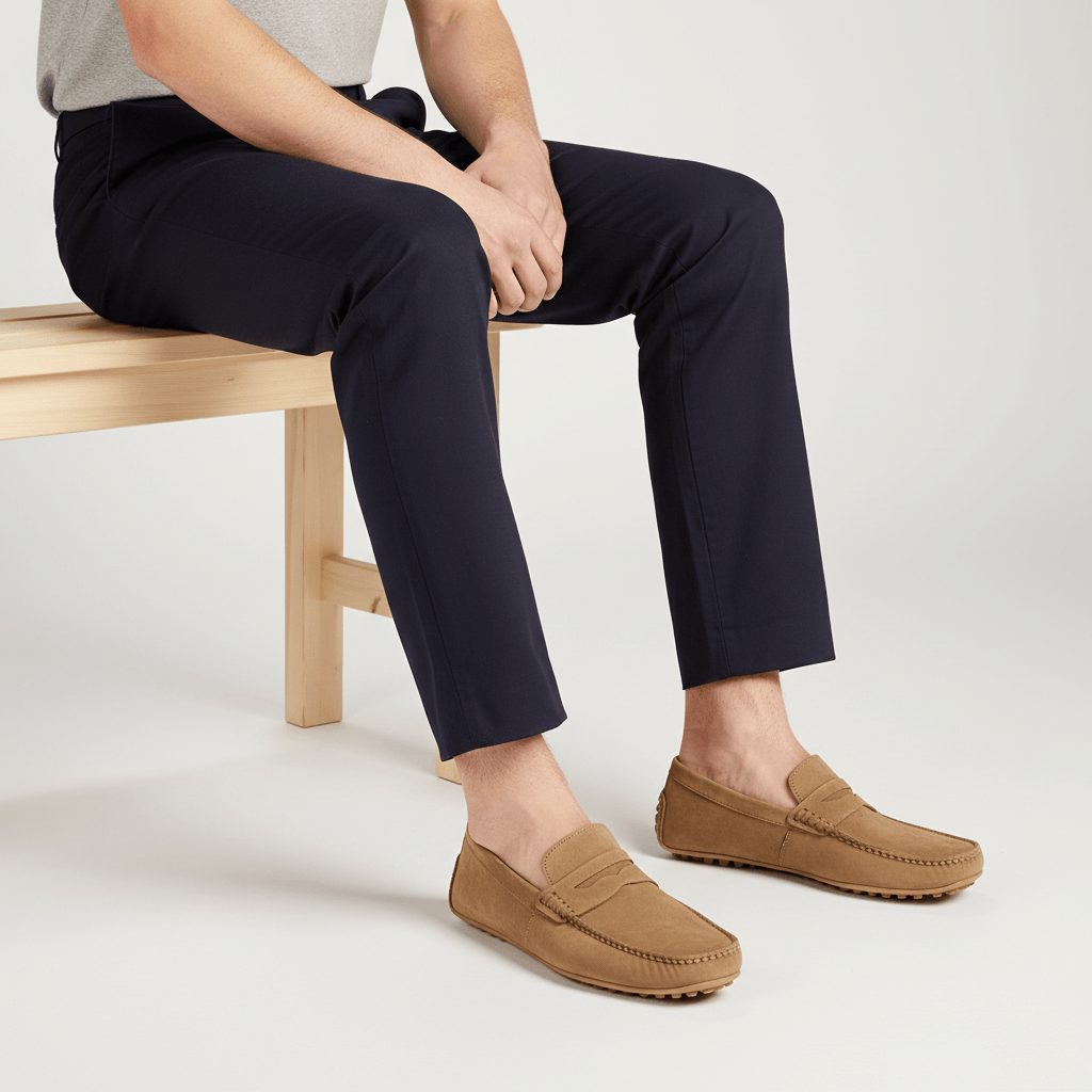Gabriel | Penny loafers herr i mocka - bild 11