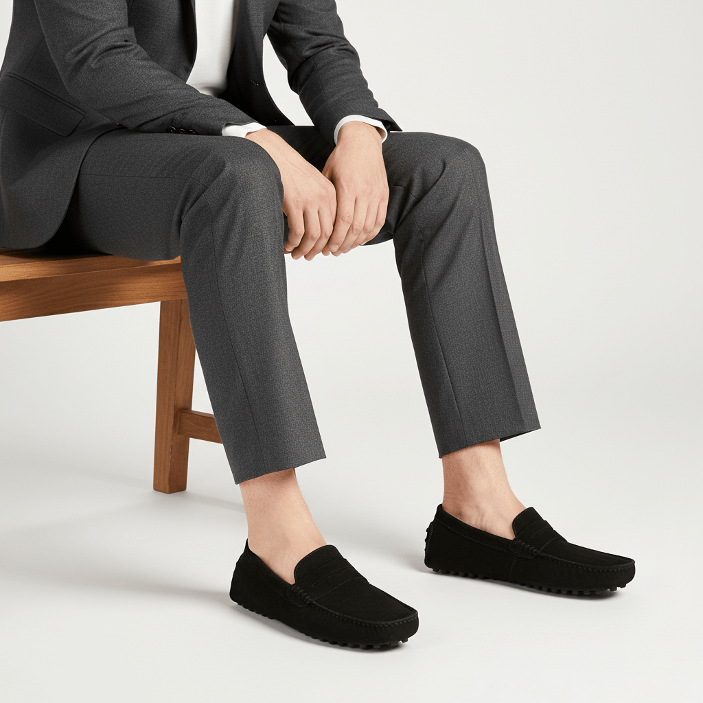 Gabriel | Penny loafers herr i mocka - bild 12