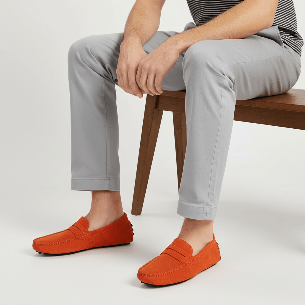 Gabriel | Penny loafers herr i mocka - bild 15
