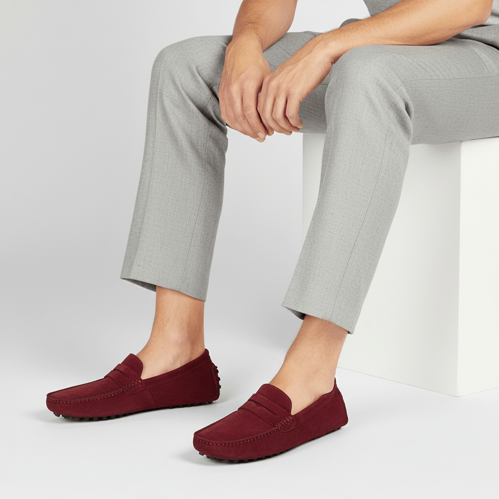 Gabriel | Penny loafers herr i mocka - bild 16