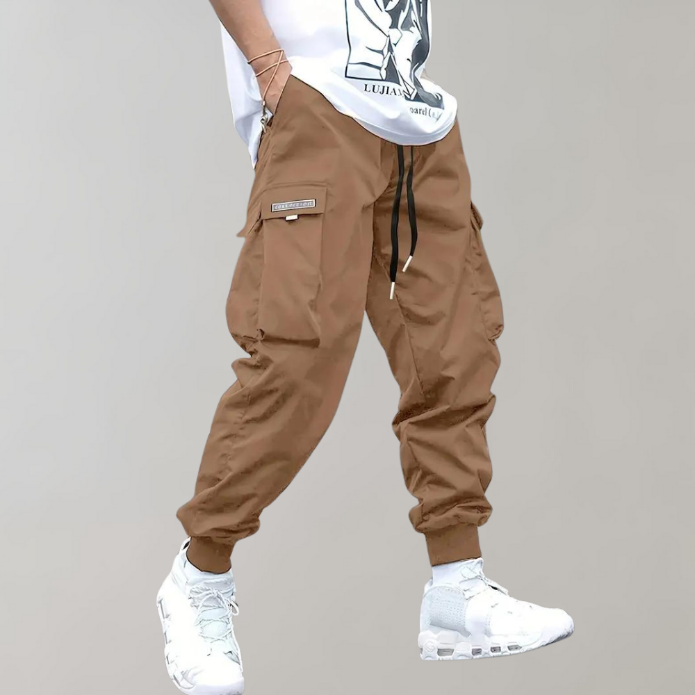 Graham | Cargobyxor herr med muddar - Khaki