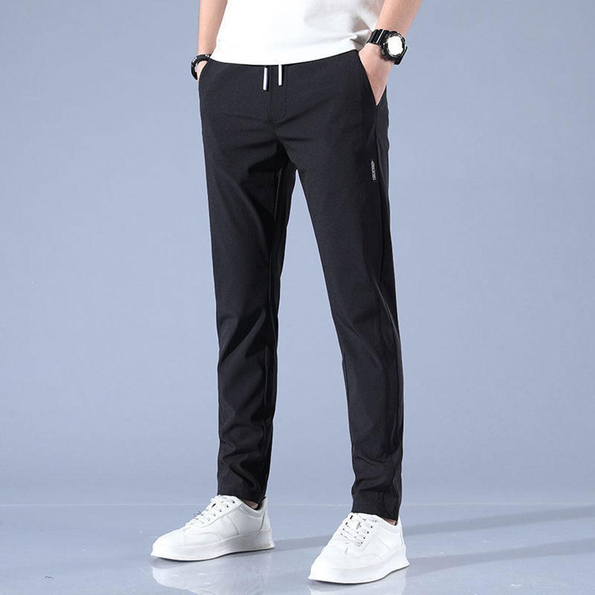 Harrison | Slim fit-byxor herr i stretch - Svart