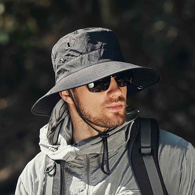 Henry | Buckethatt med brett brätte - Svart