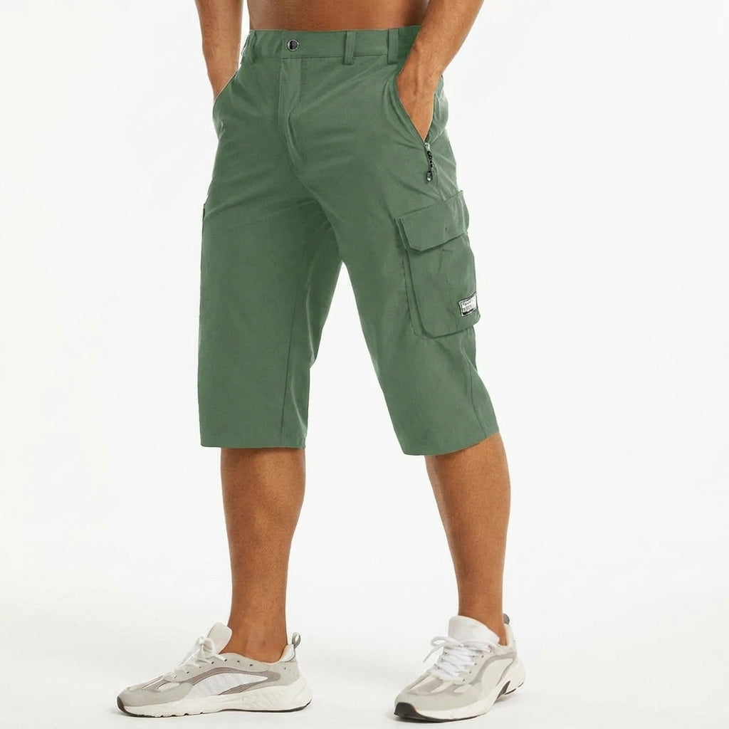 Jacob | Cargoshorts herr med knälängd - Grön