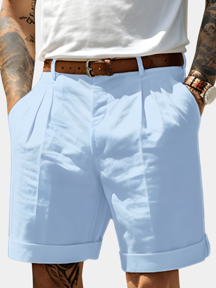 James | Shorts herr i bomull med pressveck - bild 9