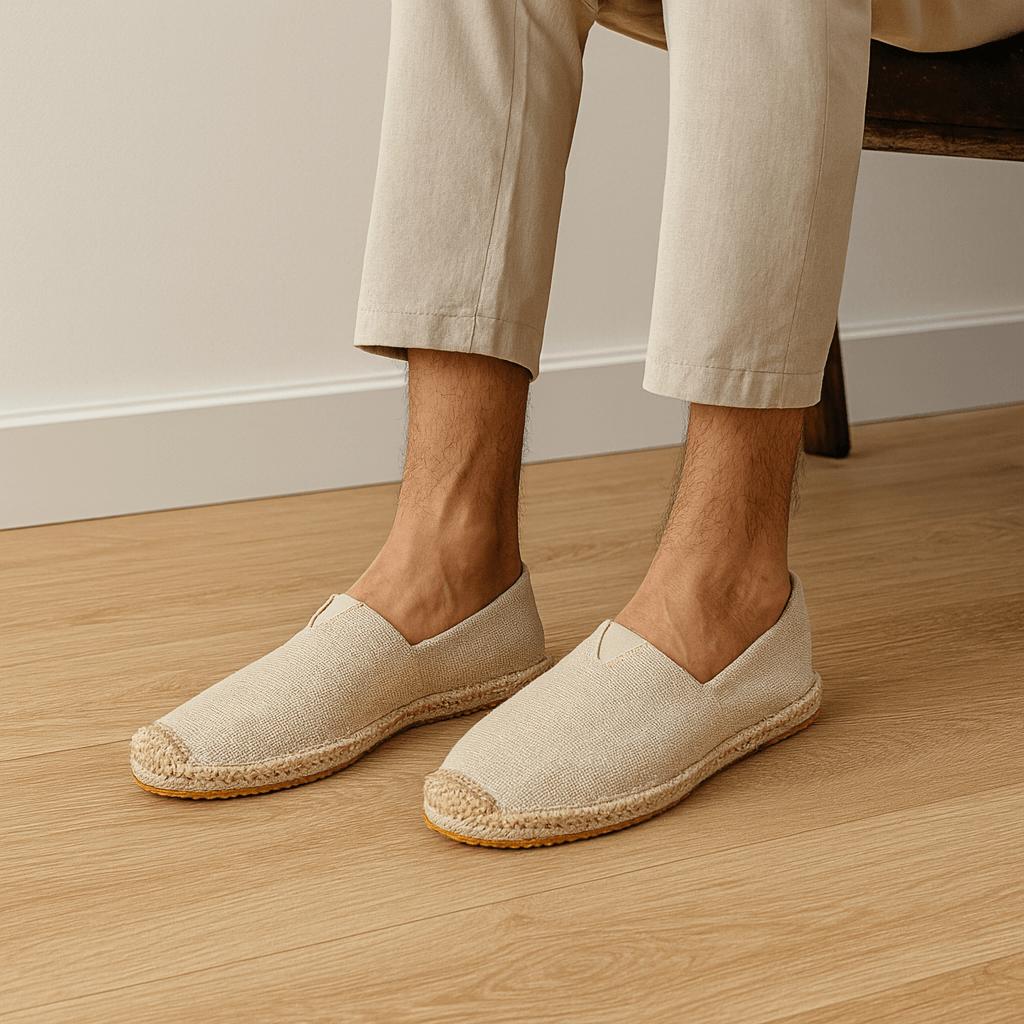 Joseph | Slip-on espadrillos herr i canvas - Beige