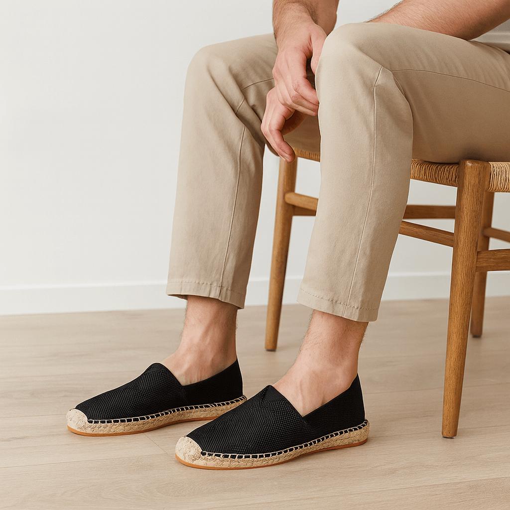 Joseph | Slip-on espadrillos herr i canvas - Svart