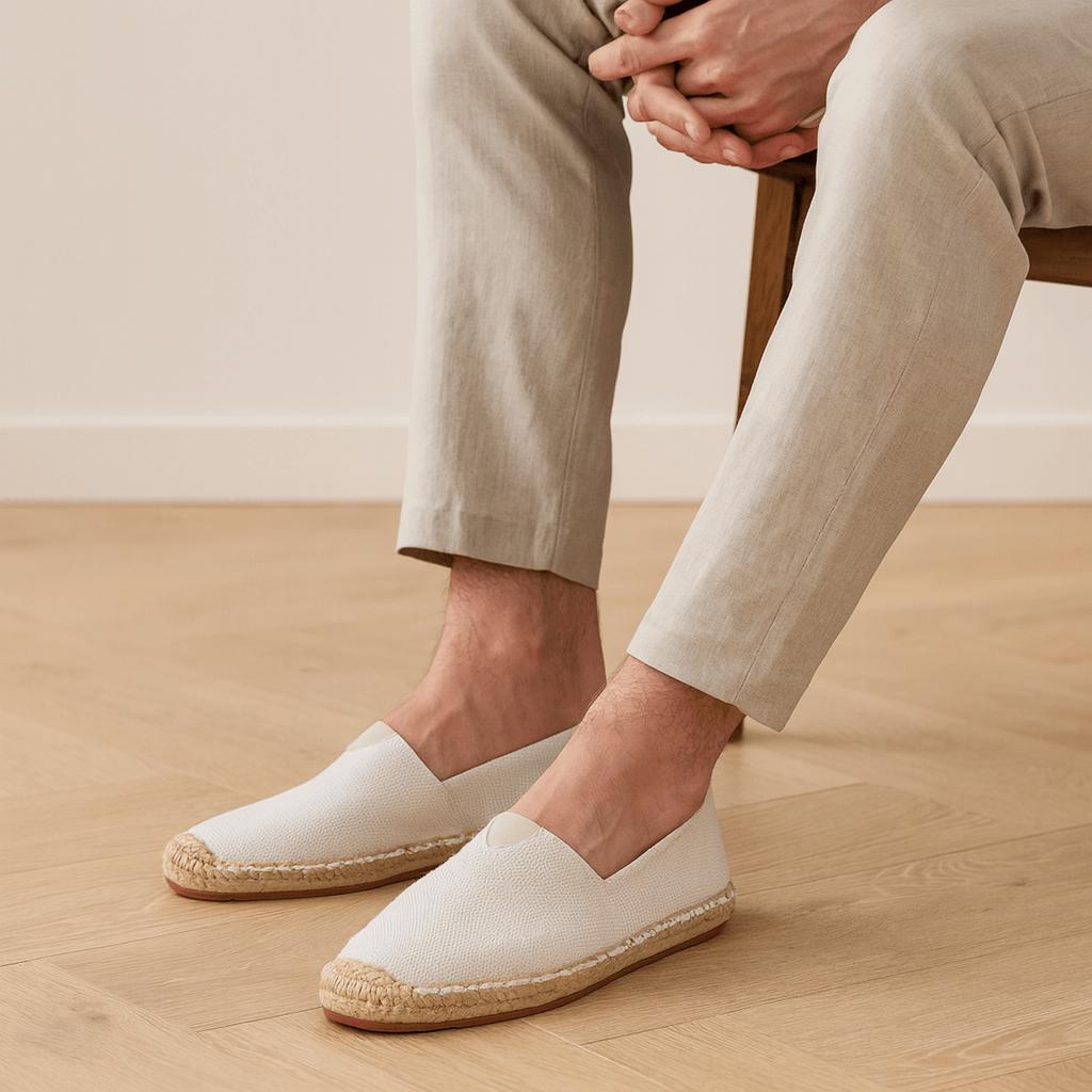 Joseph | Slip-on espadrillos herr i canvas - Vit