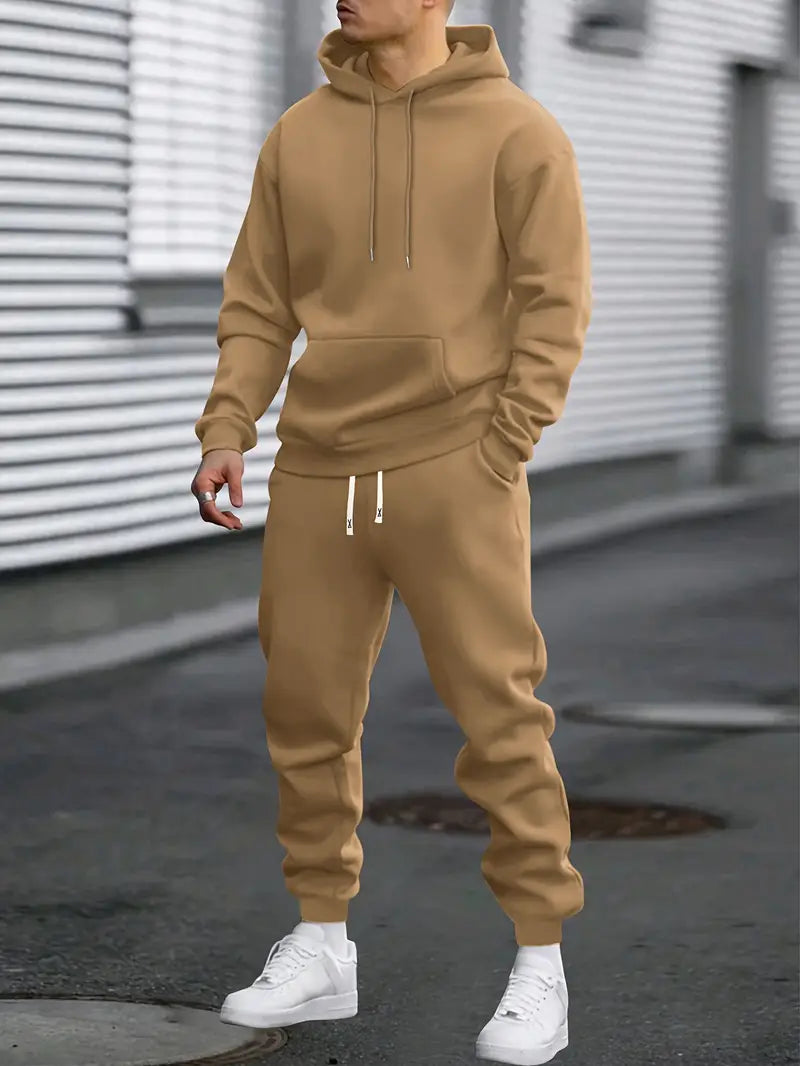Loke | Mjukisset för herr med hoodie och byxor - Khaki