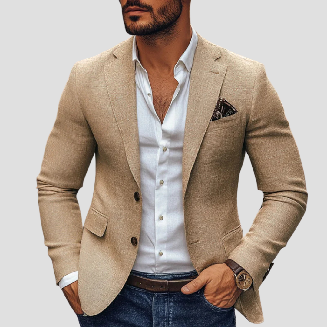 Matthew | Sportkavaj herr i modern passform - Beige