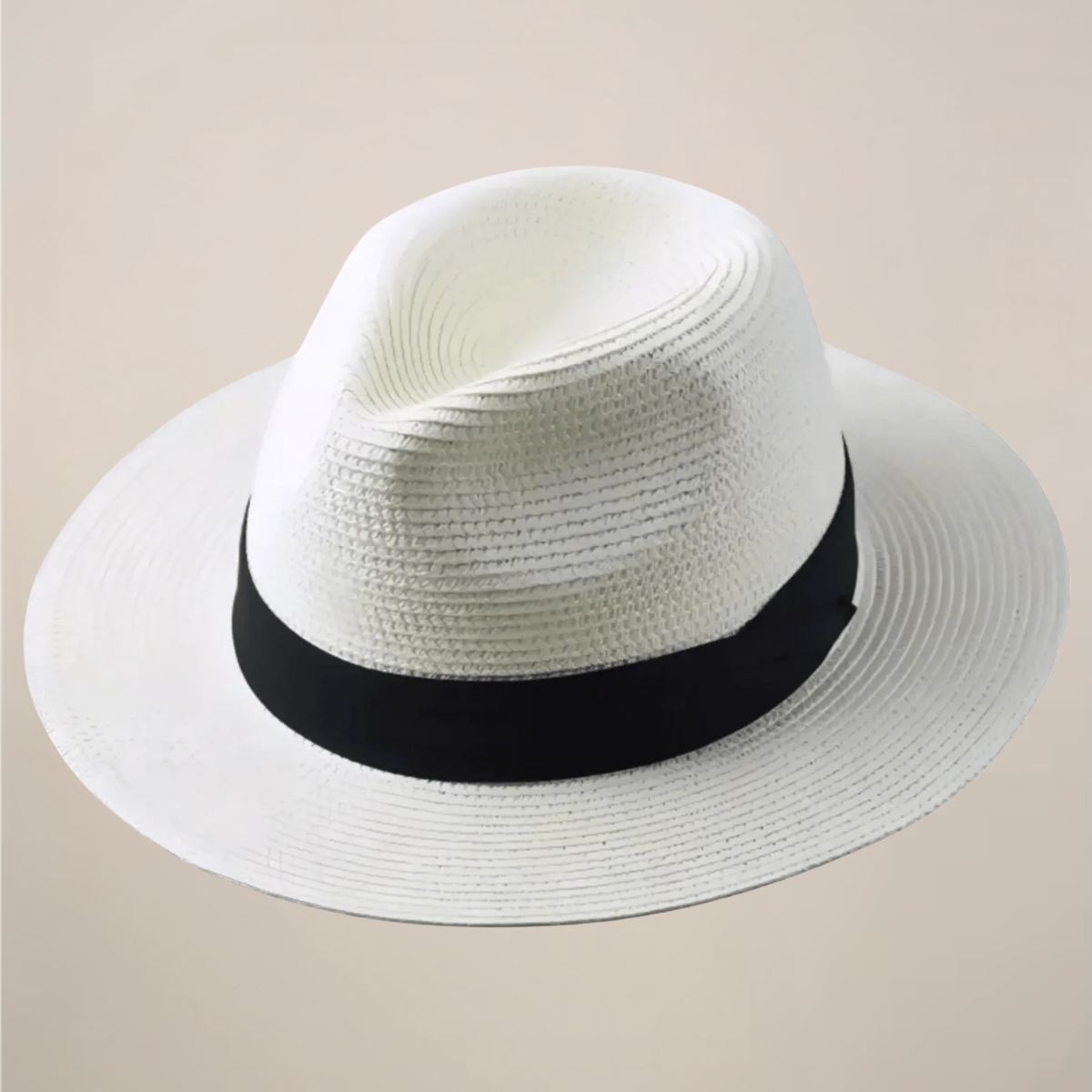 Matthew | Panamahatt herr i halm med brett brätte - Vit