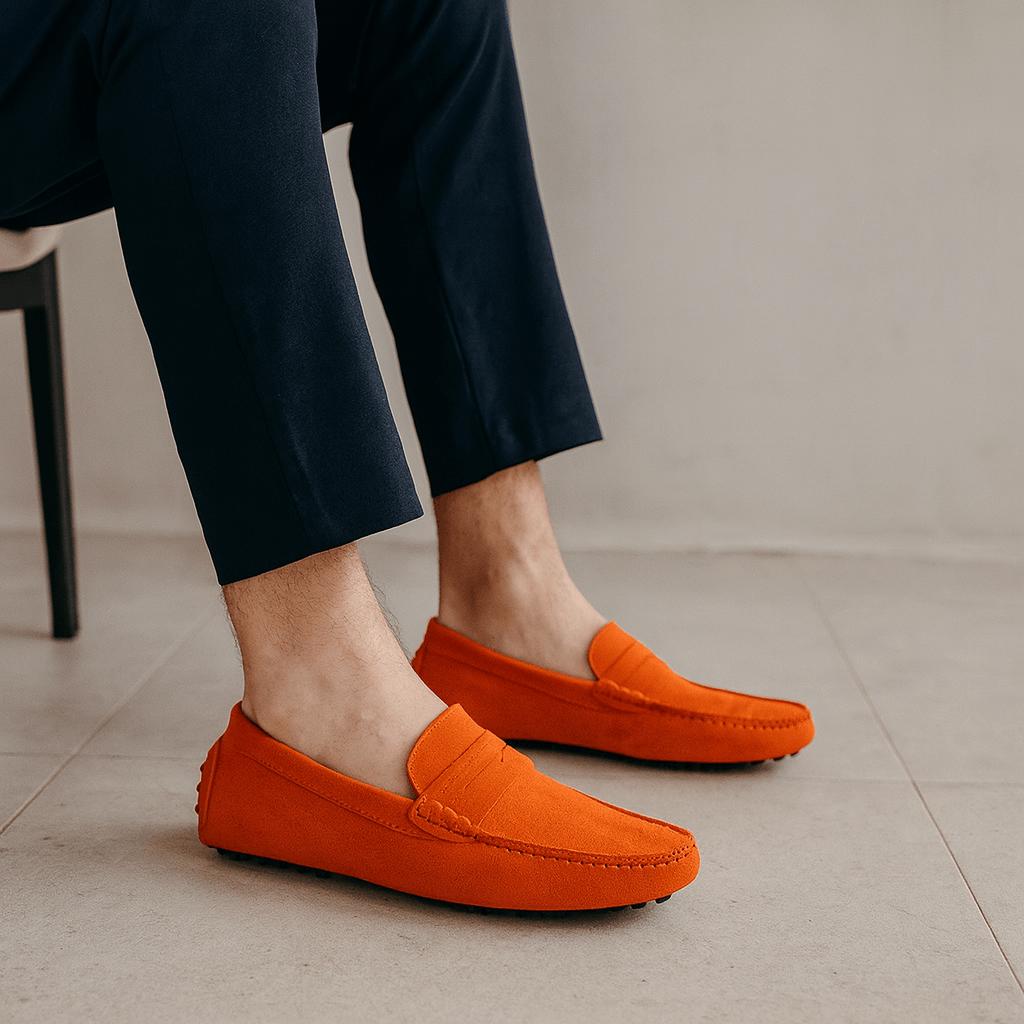 Milo | Mockasiner herr i mocka - Orange