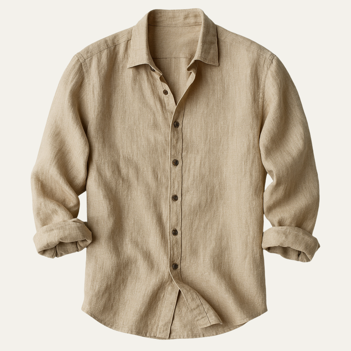 Owen | Linneskjorta herr med ledig passform - Khaki
