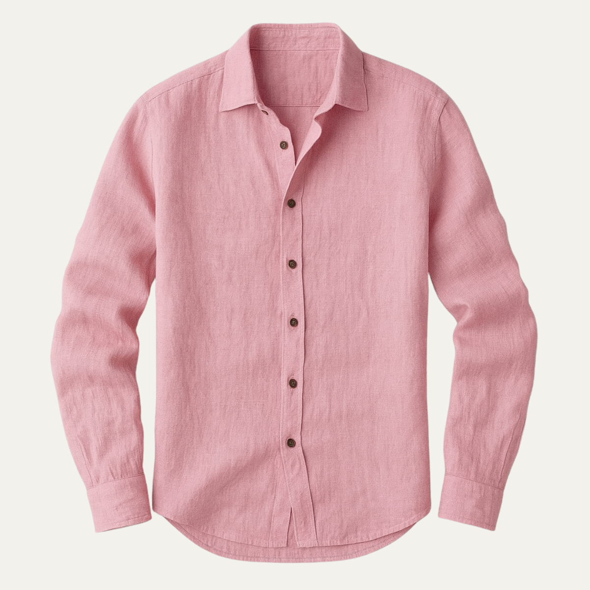 Owen | Linneskjorta herr med ledig passform - Rosa