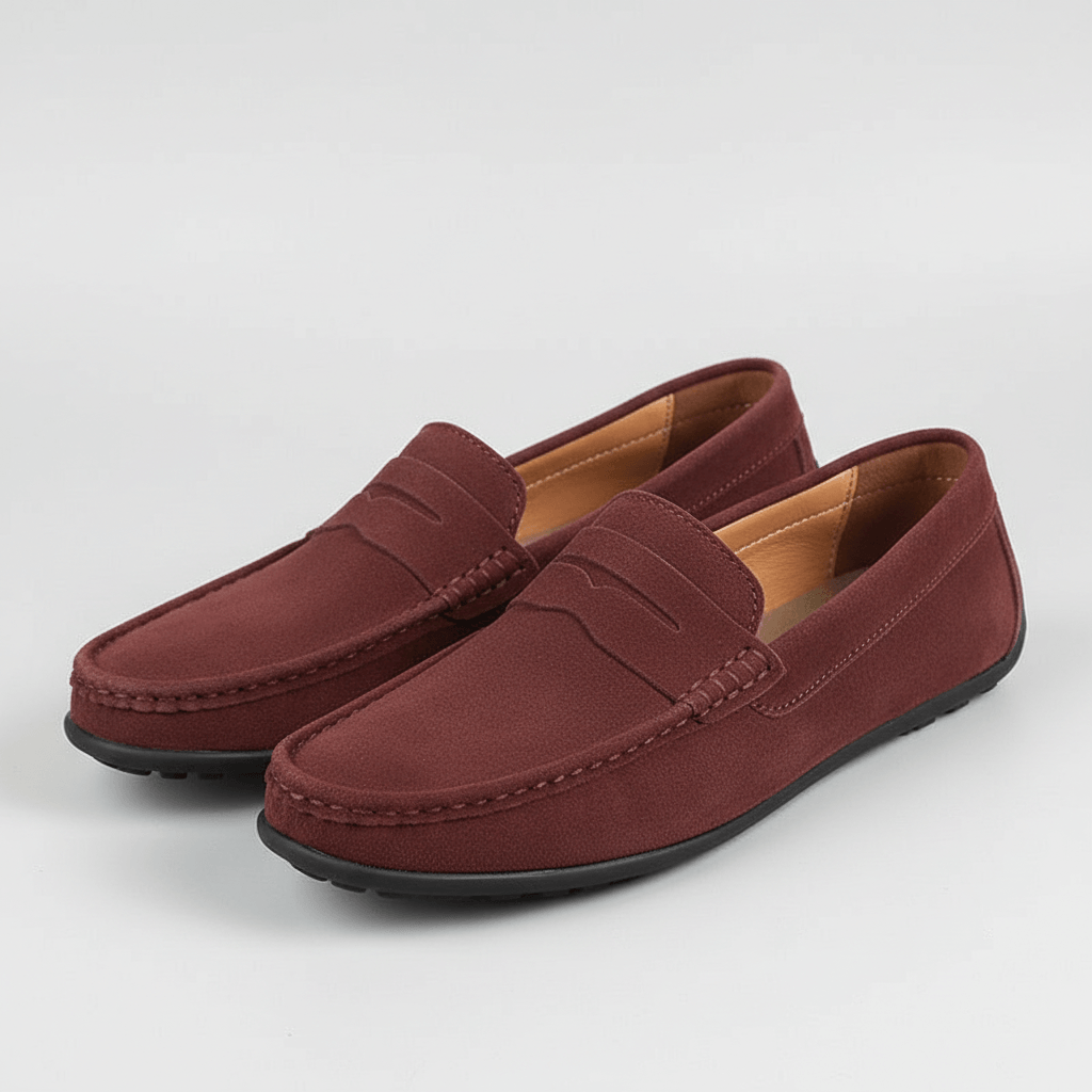 Ryan | Mockasiner herr i mocka - Burgundy