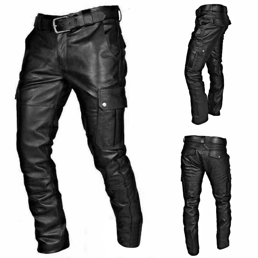 Theo | Skinnbyxor herr i bikerstil, svart - bild 4